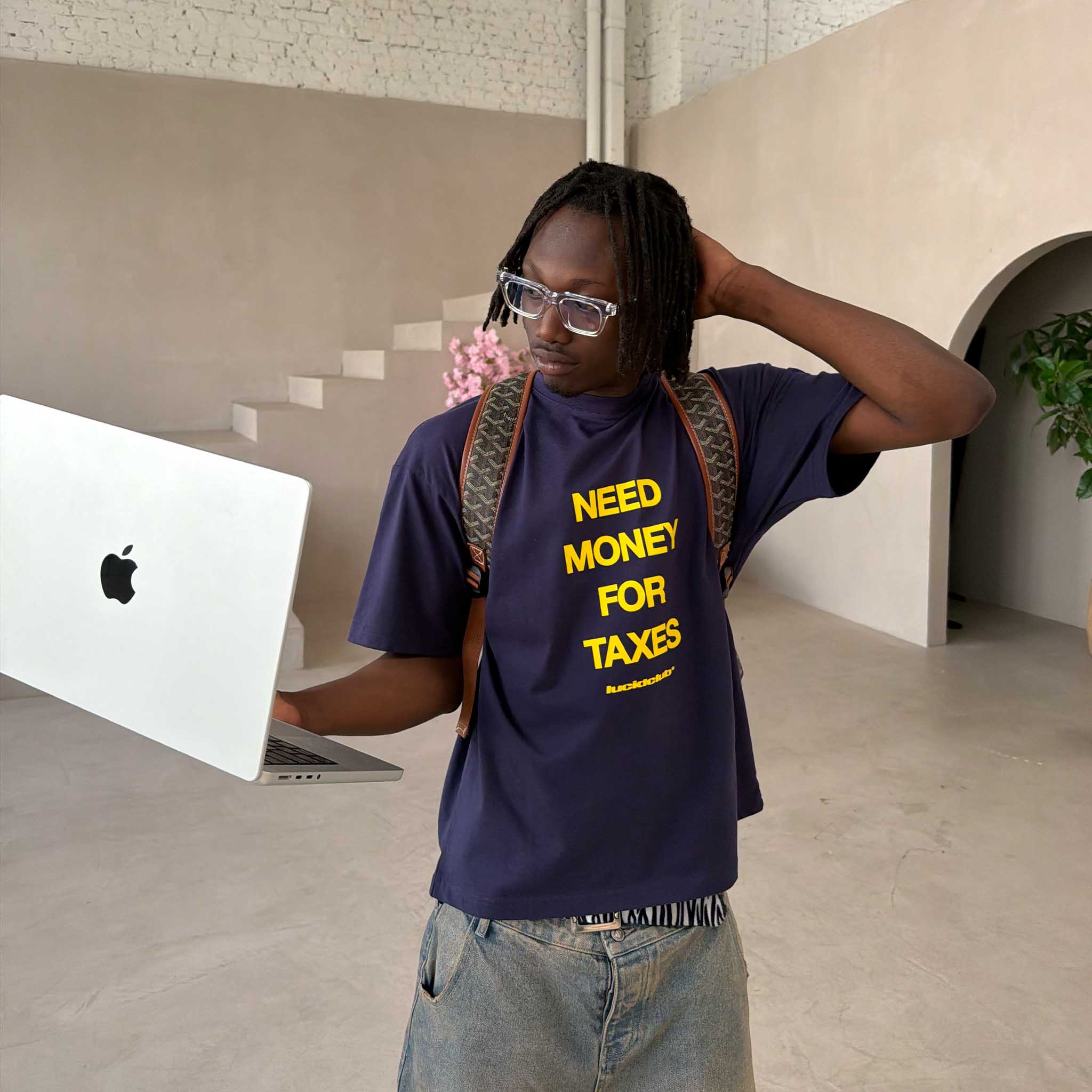 Need Money T-Shirt "Navy" - Image 4